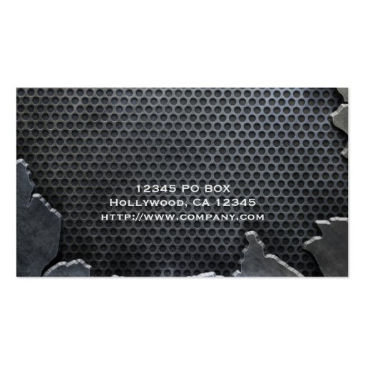 Cracked Metal Business Card Template (back side)