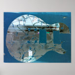 Cracked Mirror Guitar Art posters