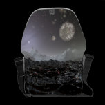 Cracked Moon Planet View messenger bags