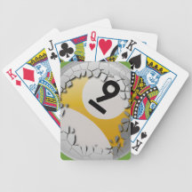 Cracked Shell Break Out Number 9 Billiards Ball Deck Of Cards