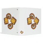 crackers food design 3 ring binder