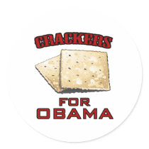 Crackers for Obama stickers