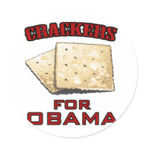 Crackers for Obama stickers