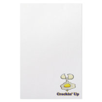 cracking up cracked egg stationery design