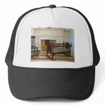 Cradle Near Fireplace hats