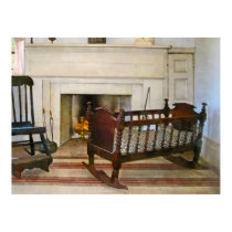 Cradle Near Fireplace posters