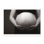 Cradling a Pregnant Tummy Post Card