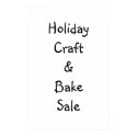 Craft & Bake Sale Sign posters