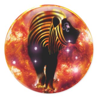 Craft Dungeon Zodiac-Leo Round Sticker