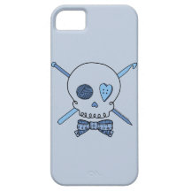 Craft Skull (Blue Background) iPhone 5 Cover