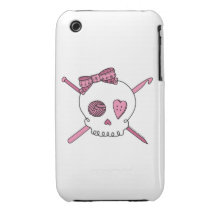 Craft Skull (Pink) Case-Mate iPhone 3 Case