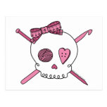 Craft Skull (Pink) Postcards