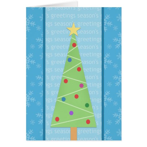 Craft Style Christmas Tree Holiday Card | Zazzle