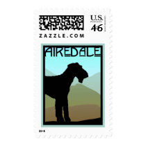 Craftsman Airedale Terrier Postage Stamp
