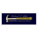 Craftsman  Hammer Construction Woodwork Business Card Template