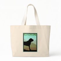 Craftsman Style Bloodhound Dog Canvas Bags