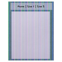 Crafty Blue Stripes Letterhead
