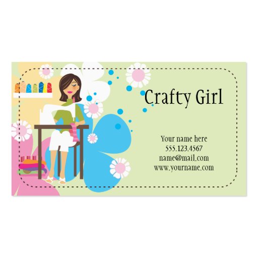 Crafty Girl Business Card (front side)