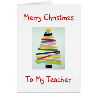 Merry Christmas To My Teacher Cards, Merry Christmas To My Teacher Card