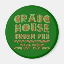 CRAIC HOUSE IRISH PUB Dublin Est 1701 Fridge Magnet
