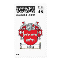 Craig Family Crest postage by coatsofarms Craig Family Crest postage