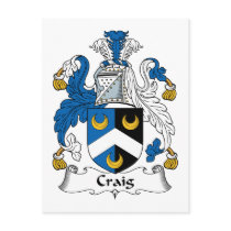 Craig Family Crest postcards