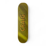 craig gold custom skateboard deck
