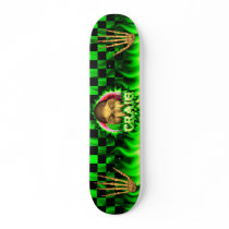 Craig skull green fire Skatersollie skateboard