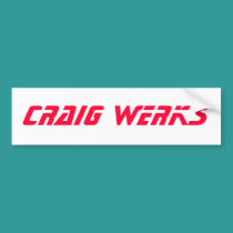 CRAIG WERKS bumper stickers