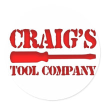 Craig's Tool Company stickers by CustomNameProducts Craig's Tool Company stickers