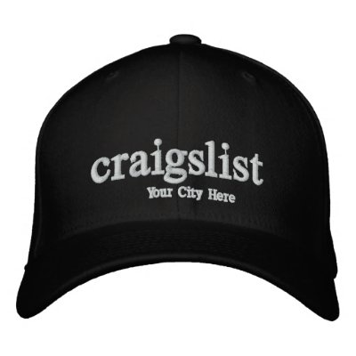Craigslist Customizable City Embroidered Hat by craigslist