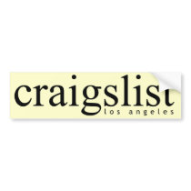 Craigslist Los Angeles Bumpersticker by craigslist Craigslist Los Angeles Bumpersticker