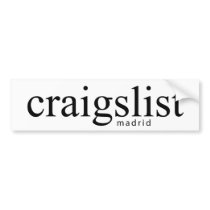 Craigslist Madrid Bumpersticker