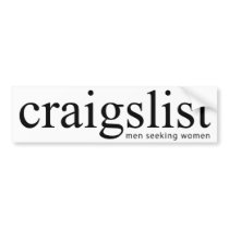 Craigslist Men Seeking Women Bumpersticker
