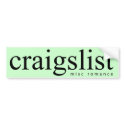 Craigslist Misc Romance Bumpersticker