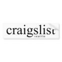 Craigslist Seattle Bumpersticker by craigslist Craigslist Seattle Bumpersticker