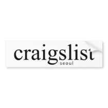 Craigslist Seoul Bumpersticker