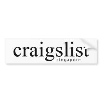 Craigslist Singapore Bumpersticker
