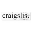 Craigslist Strictly Platonic Bumpersticker