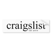 Craigslist Telaviv Bumpersticker