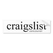 Craigslist Vancouver Bumpersticker