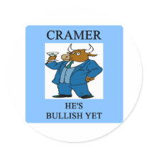 cramer  stock market investing joke stickers