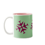 Cranberry Airplane Snowflake mugs