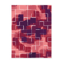 "Cranberry" Geometric Art postcards