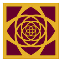 Cranberry & Gold Mandala posters by JaZilla Cranberry & Gold Mandala posters