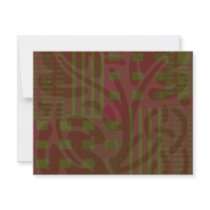 cranberry olive woodcut Celtic inspiration invitations