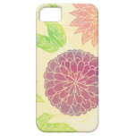 Cranberry & Orange Floral Print iPhone 5 Cover