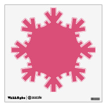 Cranberry Pink Christmas Snowflake Wall Decal