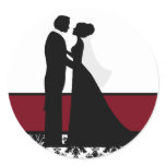 Cranberry Wedding Couple Seals Stickers