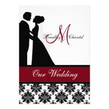 Cranberry Wedding Couple Wedding Invitation